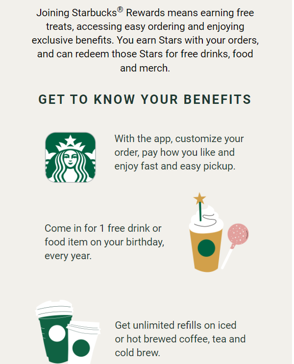 Transactional email from Starbucks